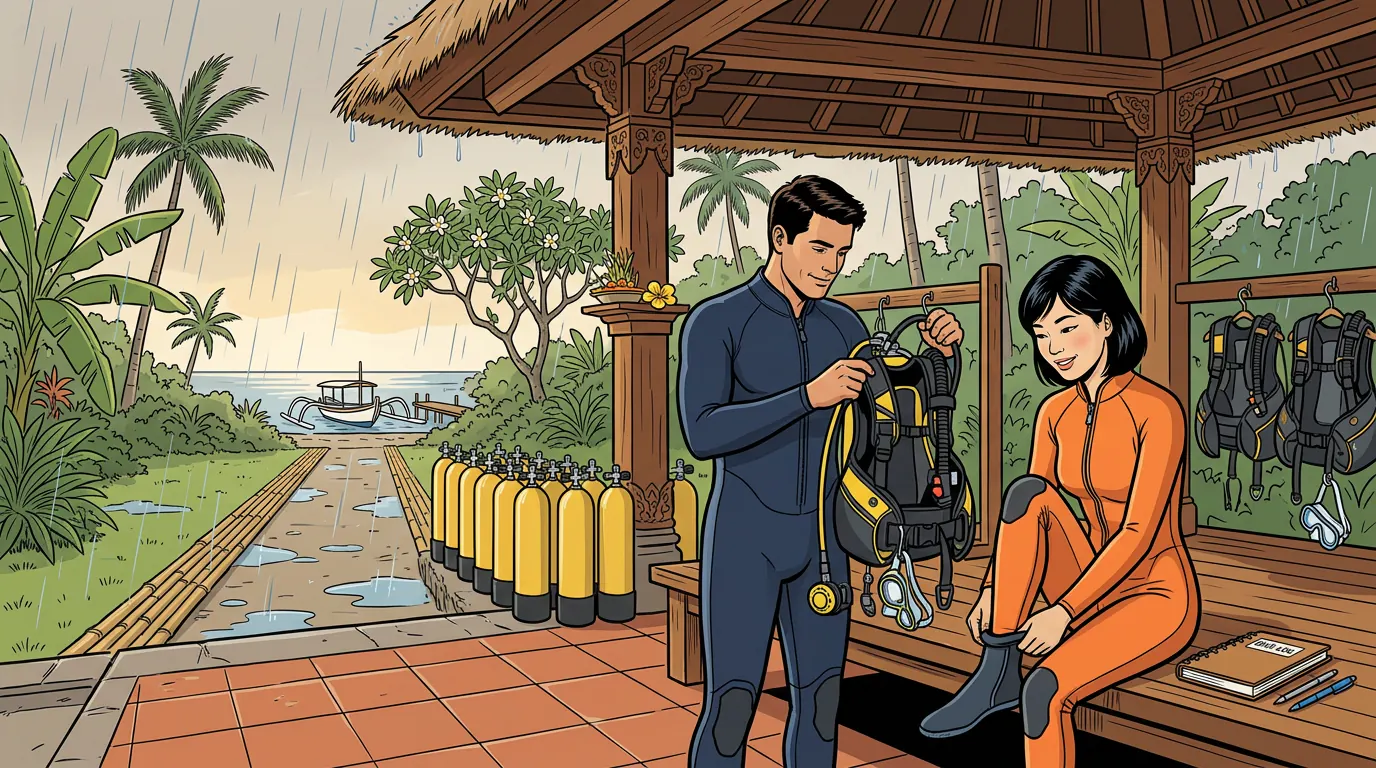 diving bali rainy season