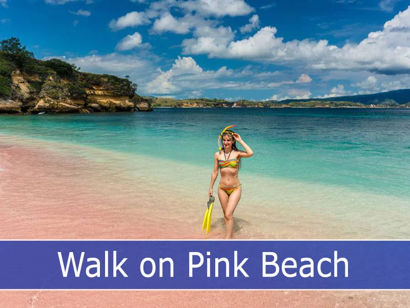 Walk on Pink Beach