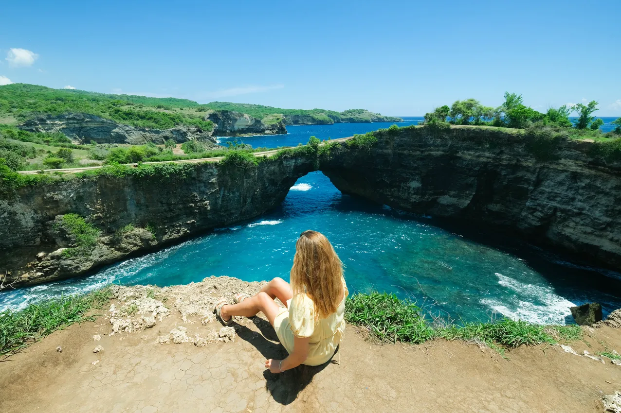 Sunbathing on the Unique Coastline